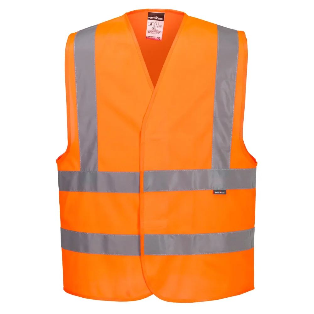 Hi-Vis Band en brace vest Oranje voorkant