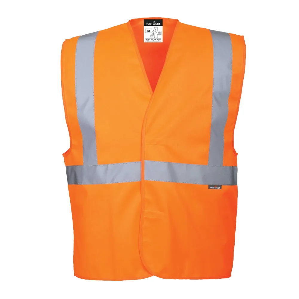 Hi-Vis Band en brace vest Oranje voorkant