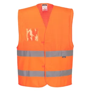 Hi-Vis Half Meshvest Oranje voorkant