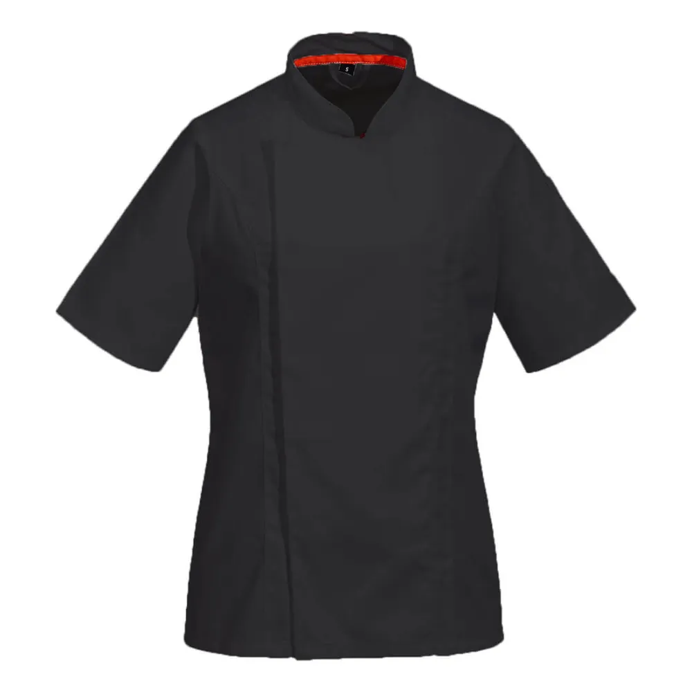 Chef's MeshAir Pro Dames Jack Korte Mouw Zwart voorkant
