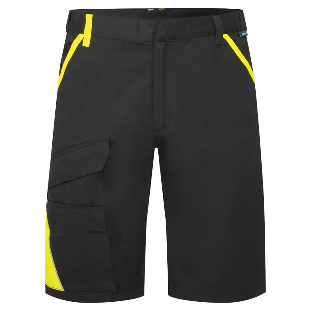 WX1 Tweekleurige Katoenen Korte Broek Zwart/grijs voorkant
