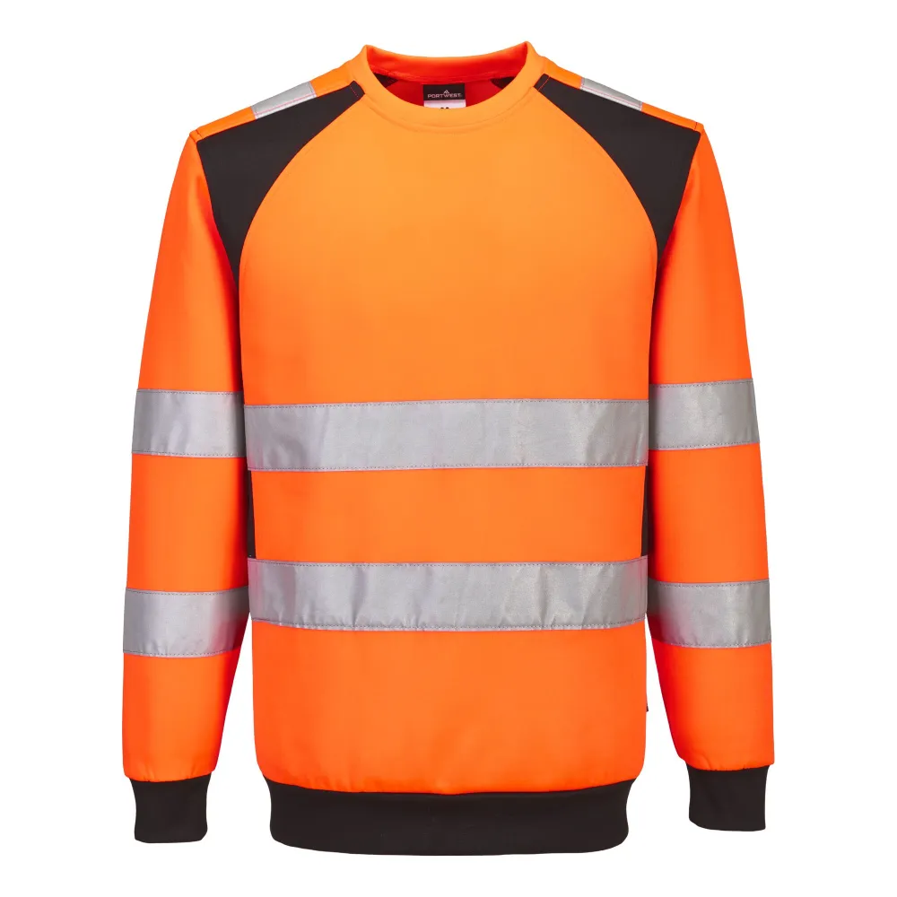 WX2 Eco Hi-Vis Sweatshirt Oranje/zwart voorkant