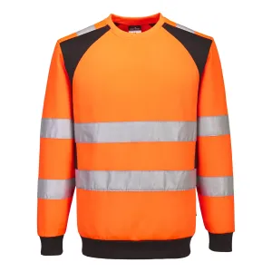 WX2 Eco Hi-Vis Sweatshirt Oranje/zwart voorkant