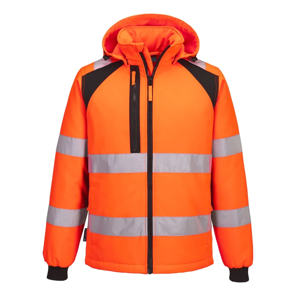 WX2 Hi-Vis gevoerd Softshell 2 (L) Oranje/zwart voorkant