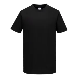 WX2 lichtgewicht T-shirt Katoen Korte Mouw Zwart voorkant
