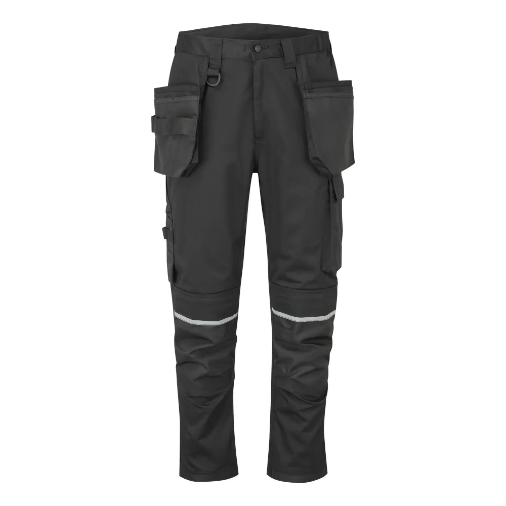 WX2 Eco Stretch Broek met holsterzakken Zwart voorkant