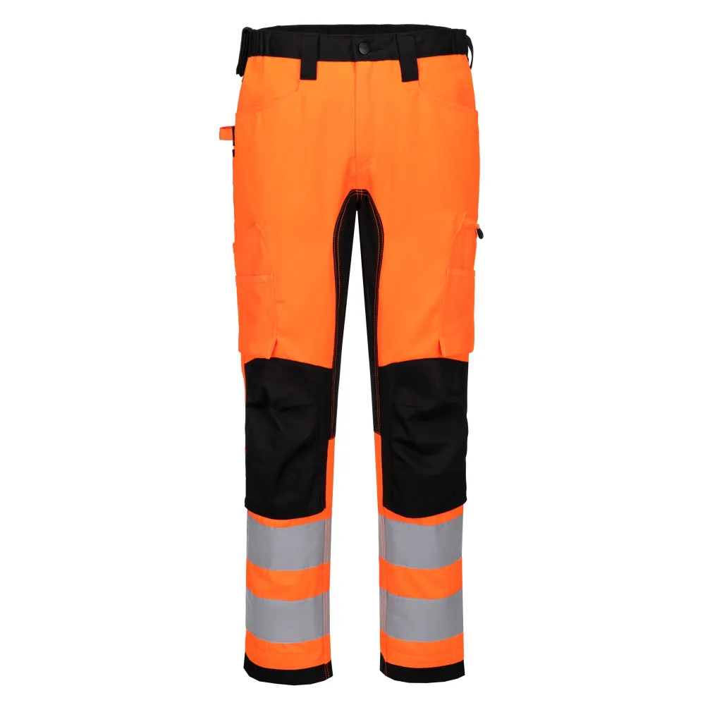 WX2 Eco Stretch Broek Oranje/zwart voorkant