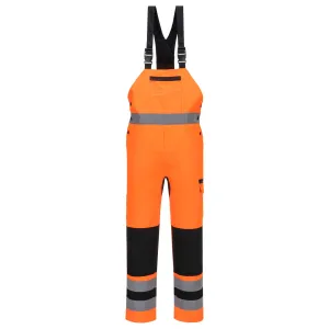 WX2 Eco Stretch Hi-Vis Amerikaanse Overall Oranje/zwart voorkant