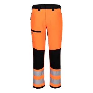 WX2 Eco Hi-Vis Klasse 2 Service Broek Oranje/zwart voorkant