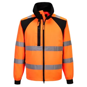 WX2 Eco Hi-Vis Werkjack Oranje/zwart voorkant