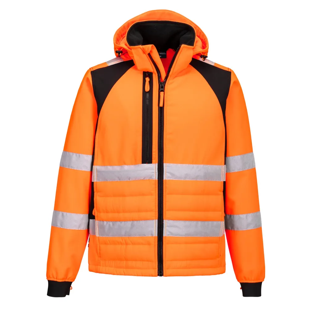 WX2 Eco Hi-Vis Hybride Jack Oranje/zwart voorkant