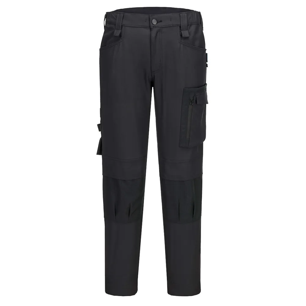 WX2 Slim Stretch Trousers Zwart voorkant