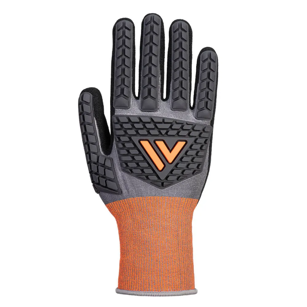 CT Cut D18 Nitril impact handschoen Grijs/zwart voorkant