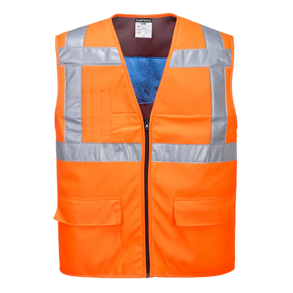 Hi-Vis Koelvest Oranje voorkant
