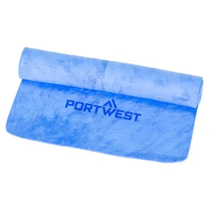 Verkoelende handdoek Blauw voorkant