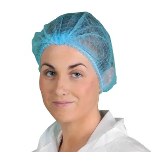 PP Wegwerp Haarnet Blauw voorkant