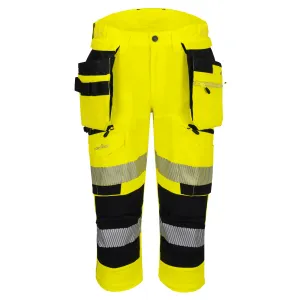 DX4 Hi-Vis Piratenbroek Geel/zwart voorkant