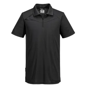 DX4 Polo K/M Zwart voorkant