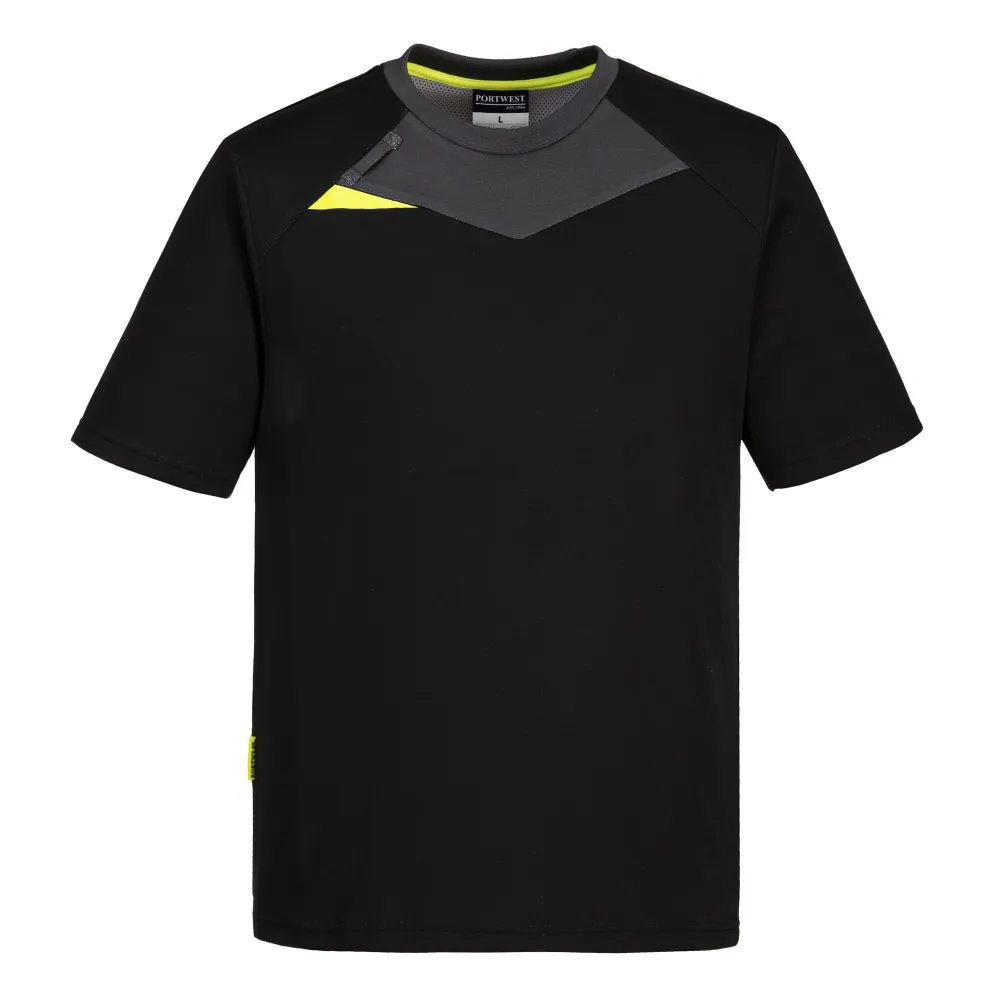 DX4 T-shirt K/M Zwart voorkant
