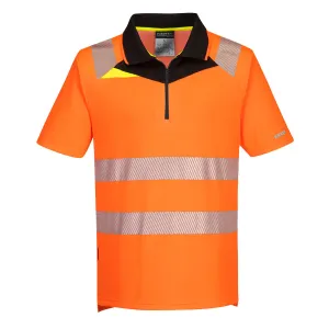 DX4 Hi-Vis polo K/M Oranje/zwart voorkant