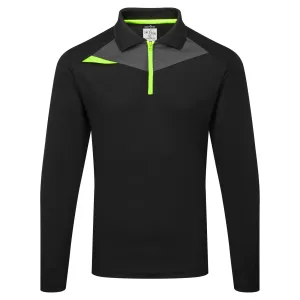 DX4 Poloshirt L/M Zwart voorkant