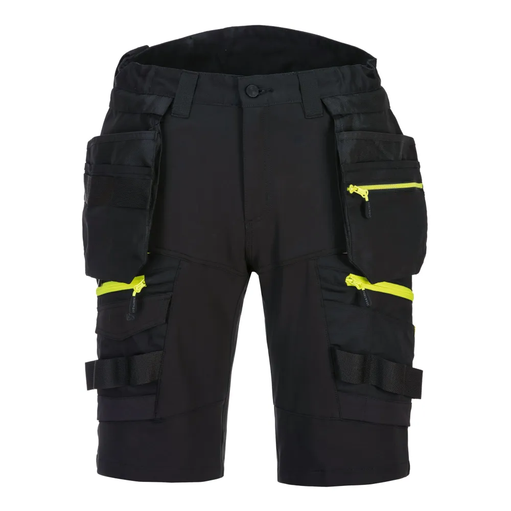 DX4 afneembare korte broek met holsterzakken Zwart voorkant