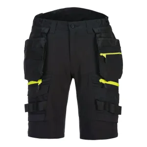 DX4 afneembare korte broek met holsterzakken Zwart voorkant