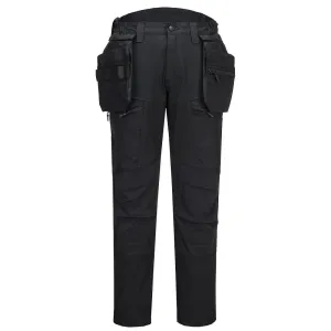 DX4 Softshell Broek met afneembare holsterzakken Zwart voorkant