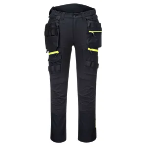 DX4 Damesbroek met afneembare Holsterzakken Zwart voorkant