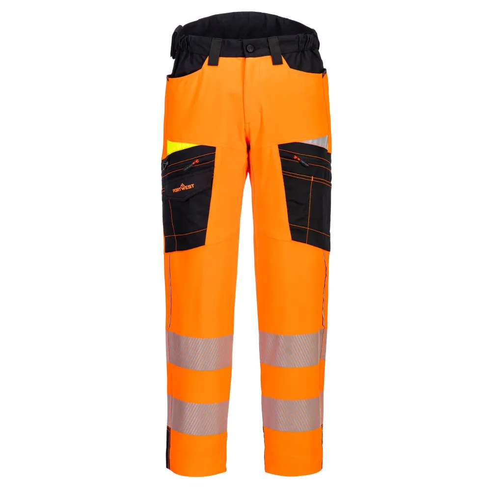 DX4 Hi-Vis Service Broek Oranje/zwart voorkant