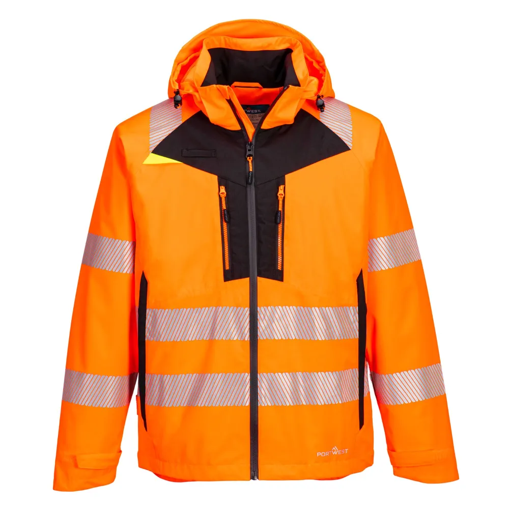 DX4 Hi-Vis Regenjack Oranje voorkant
