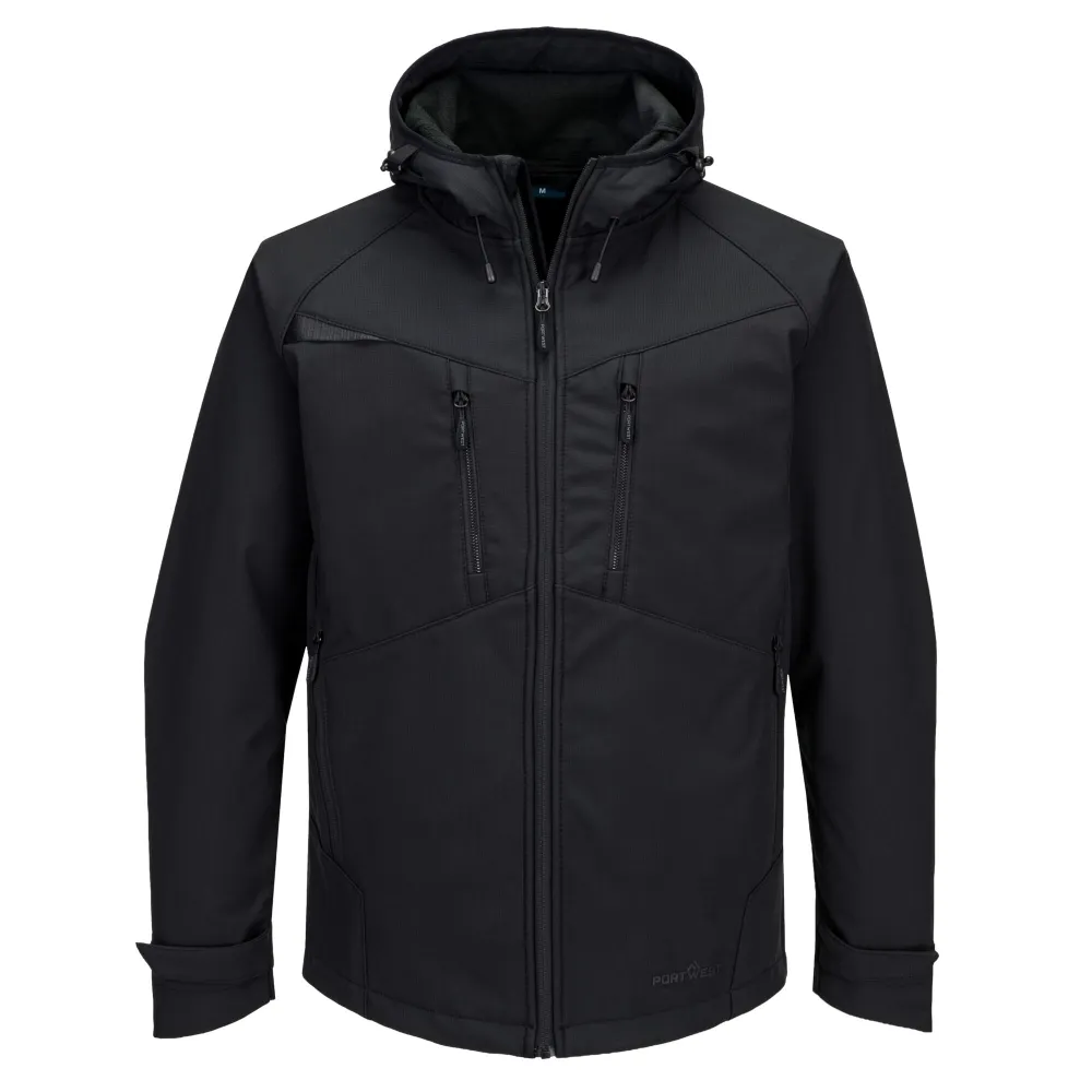 DX4 Softshell Jack (3L) Zwart voorkant