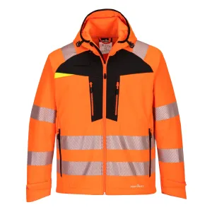 DX4 Hi-Vis Softshell (3L) Oranje/zwart voorkant