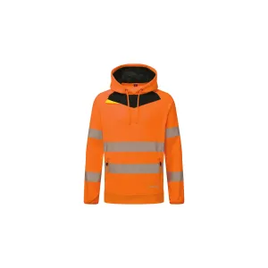 DX4 Hi-Vis Hoodie Oranje/zwart voorkant