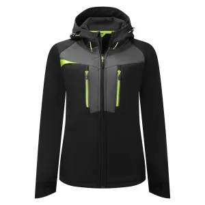 DX4 Dames Softshell (3L) Zwart voorkant