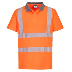 Eco Hi-Vis K/M Polo (6 stuks) Oranje voorkant