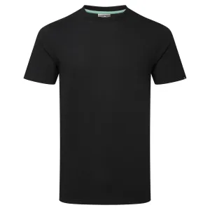 Recyclebaar T-shirt van organisch katoen Zwart voorkant