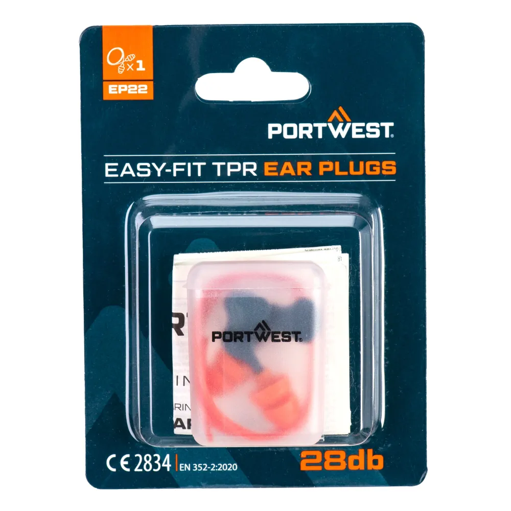 Easy Fit TPR met koord (1 paar) Oranje voorkant