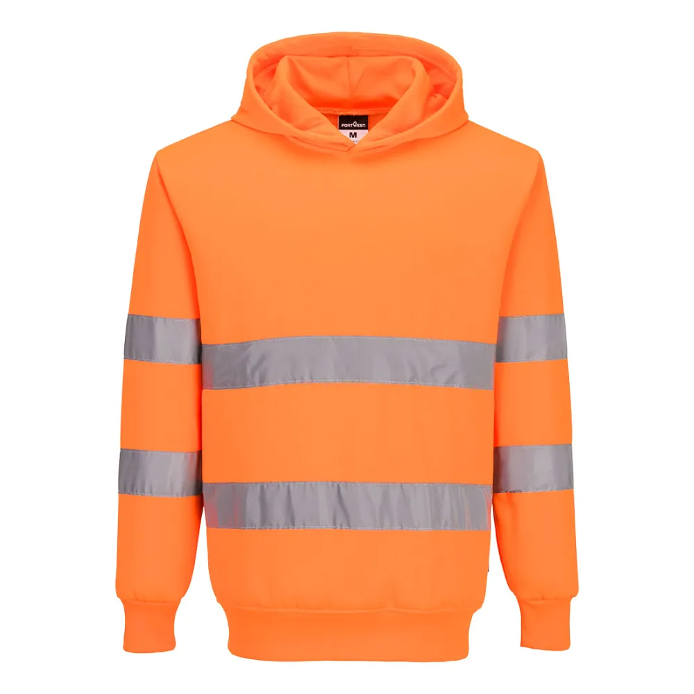 ES1 Essential Hi-Vis Sweatshirt met Capuchon Oranje voorkant