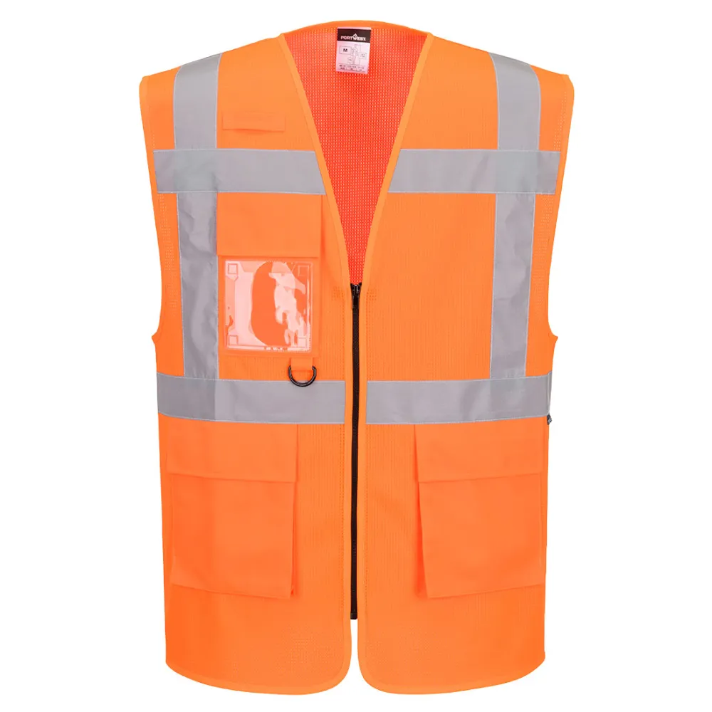 ES1 Essential Hi-Vis Mesh Executive Hesje Oranje voorkant