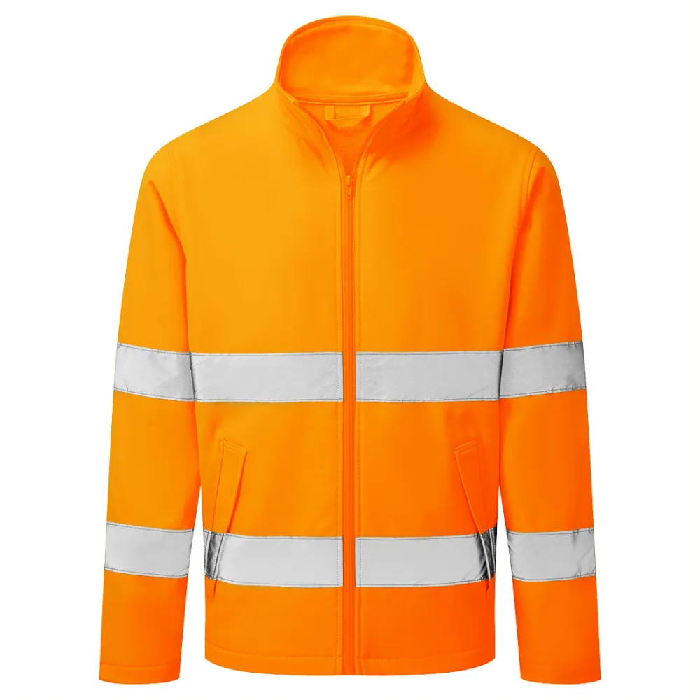 ES1 Essential Hi-Vis Softshell Jas (2L) Oranje voorkant