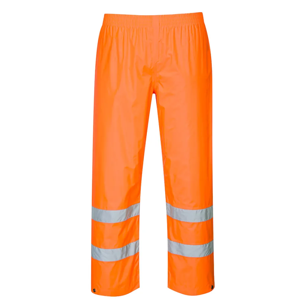 ES1 Essential Hi-Vis Regenbroek Oranje voorkant