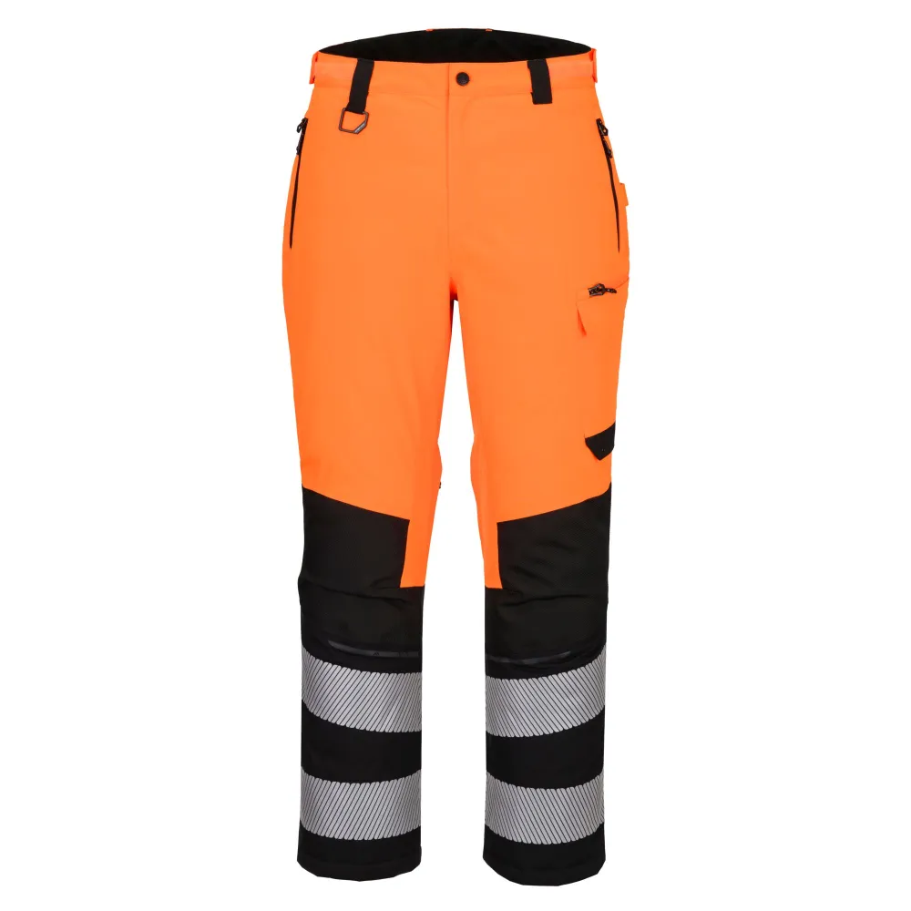 EV4 Hi-Vis Expeditiebroek Oranje/zwart voorkant
