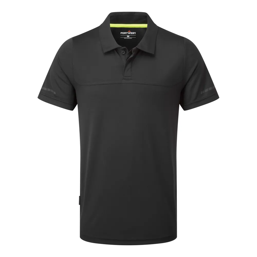 EV4 Lichtgewicht Poloshirt korte mouw Zwart voorkant