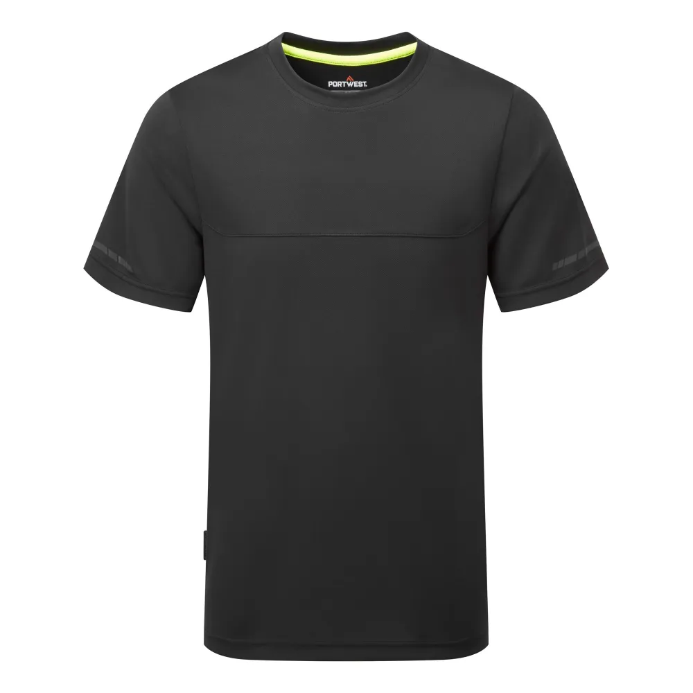 EV4 lichtgewicht T-shirt Korte Mouw Zwart voorkant