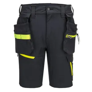 EV4 korte broek met afneembare holsterzakken Zwart voorkant