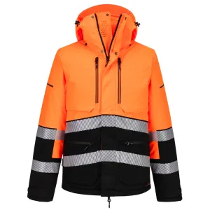 EV4 Hi-Vis winterjack Oranje/zwart voorkant