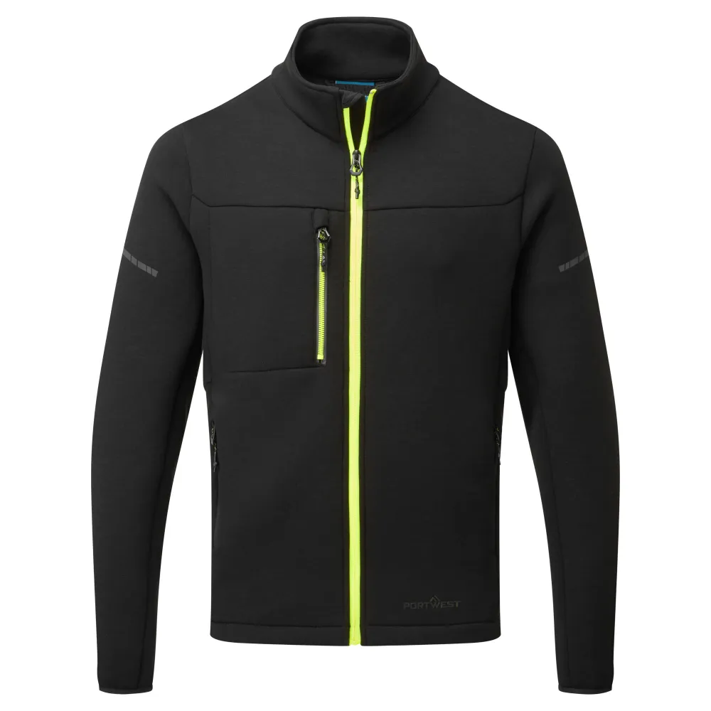 EV4 Technisch Fleecejack Zwart voorkant