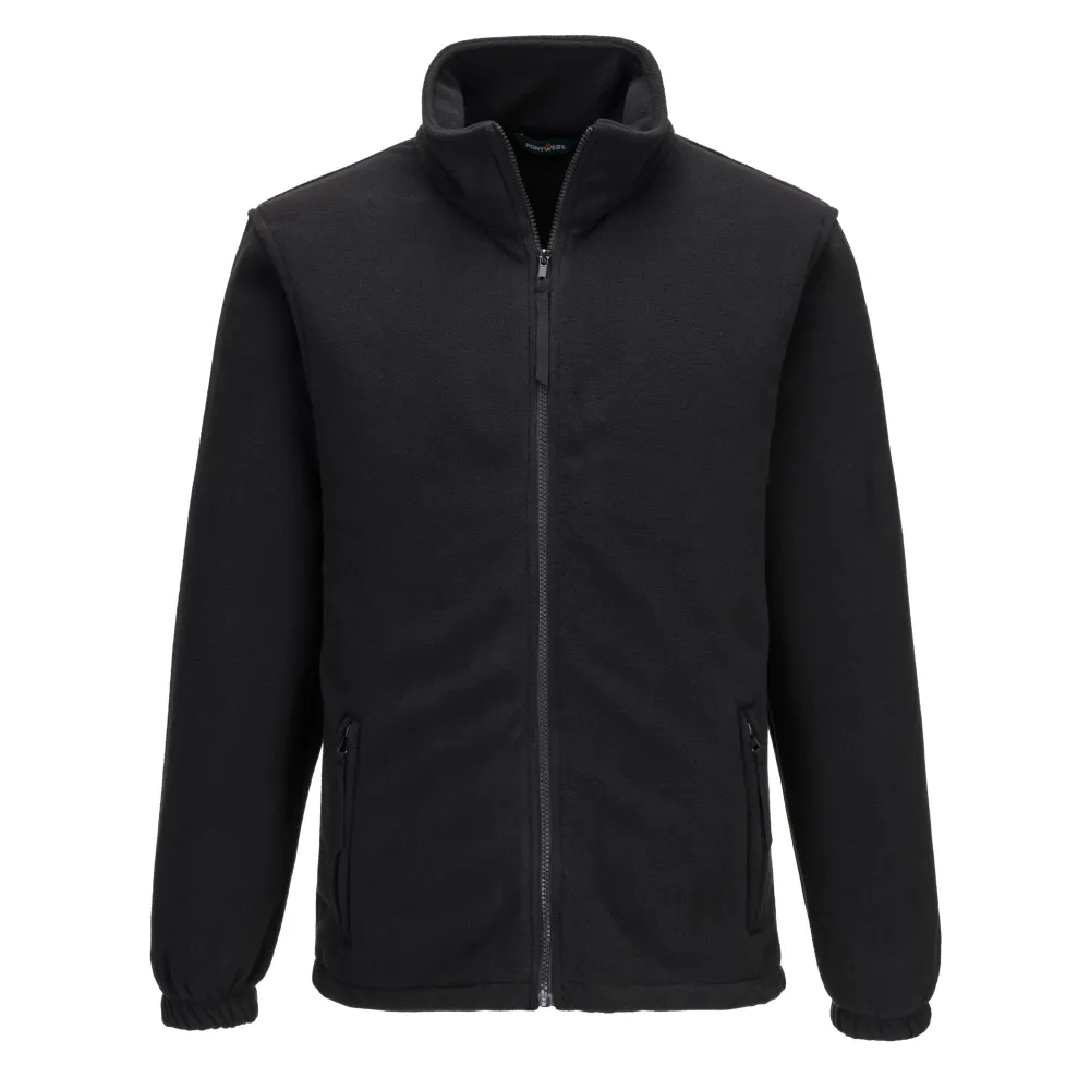 Aran Fleece Heren Zwart voorkant