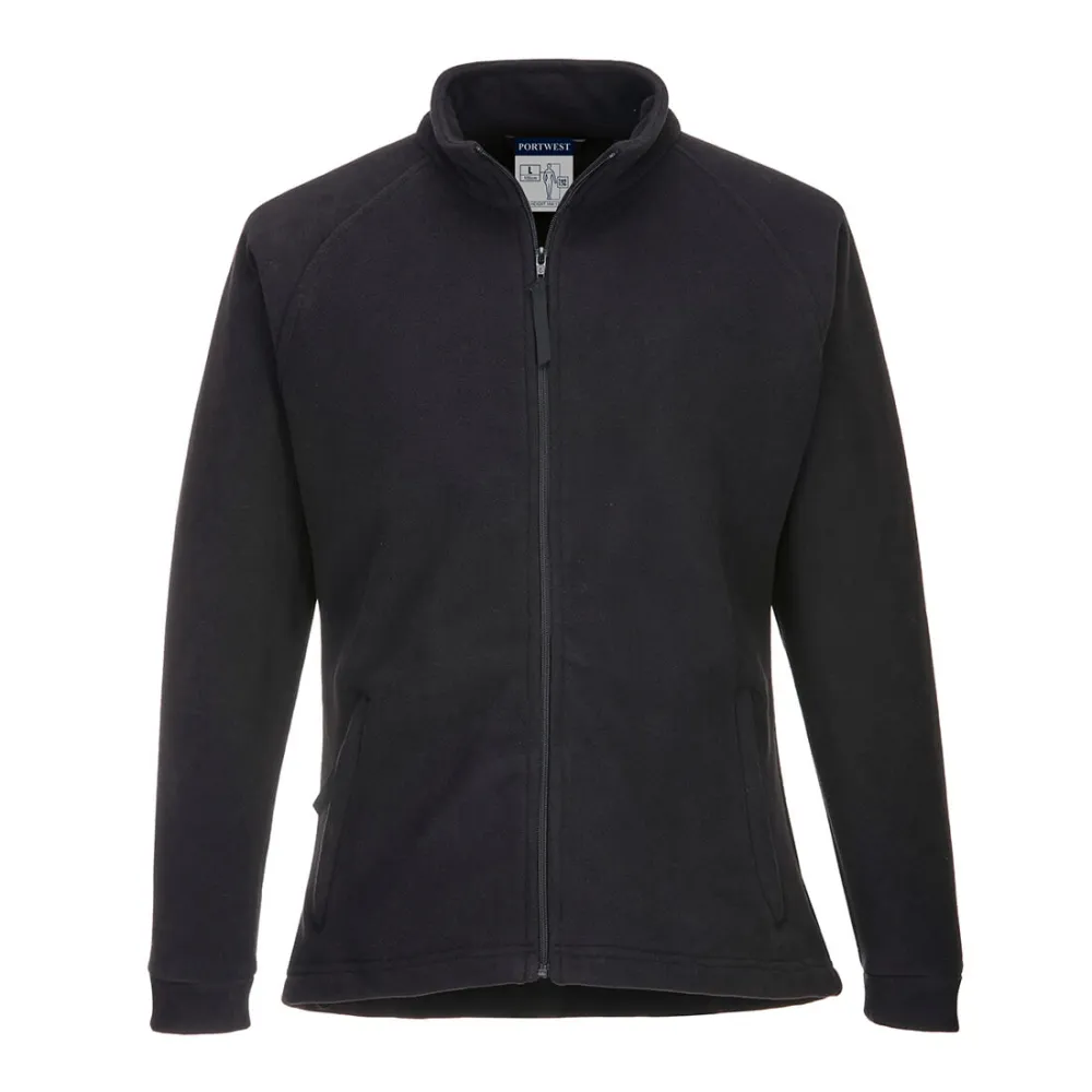 Aran Fleece Dames Zwart voorkant